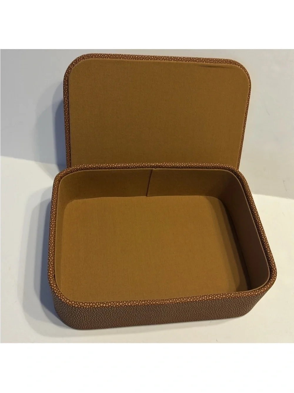 Threshold Lidded Brown Faux Leather Boc